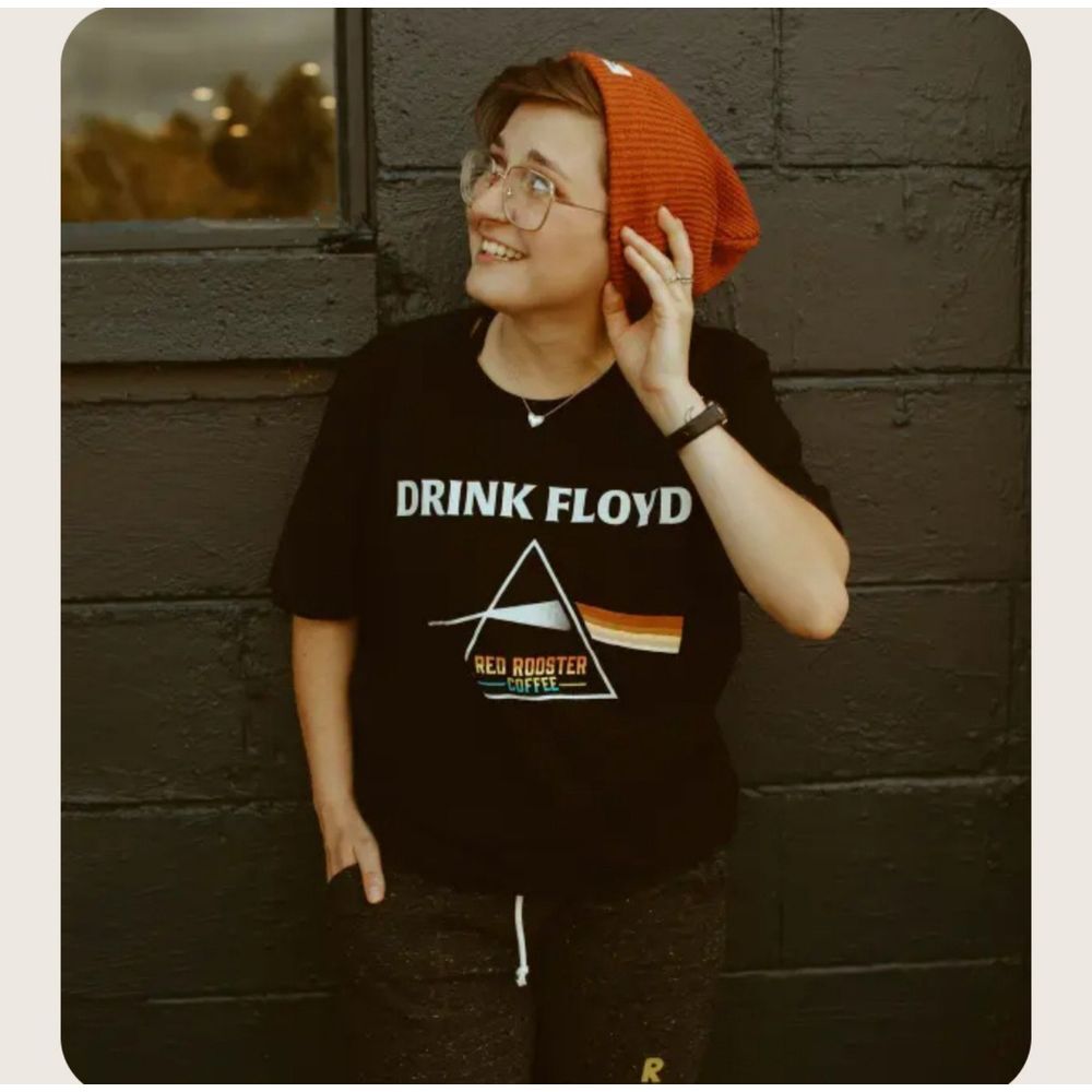 Drink Floyd Coffee Pun Graphic Tee Unisex Size Small